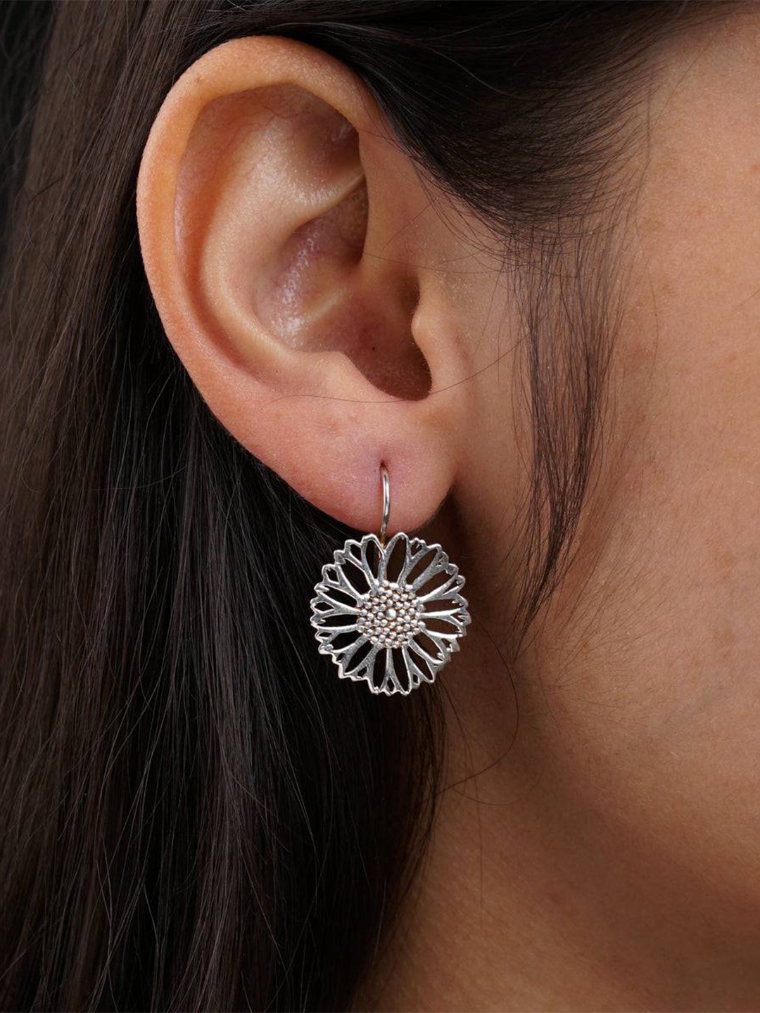 

House of Aadyaa 925 Sterling Silver Floral Shaped Studs
