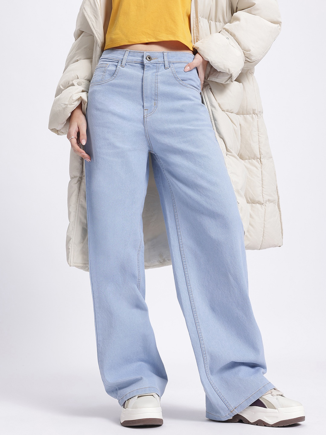 

DressBerry Women Flared Flair Straight Fit Jeans, Blue