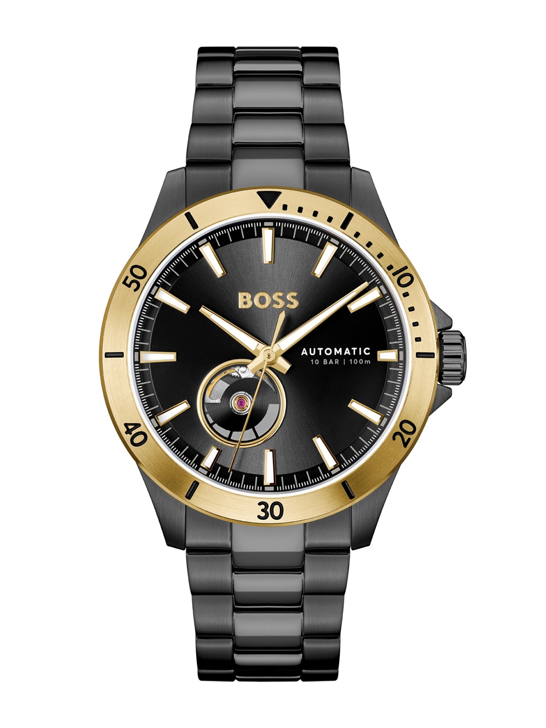 

BOSS Men Troper Automatic Motion Powered Analogue Watch 1514203, Black