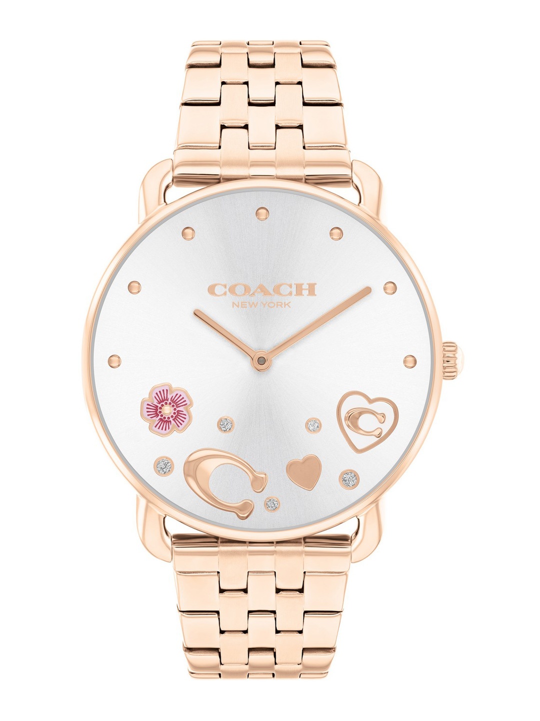 

Coach Women Elliot Embellished Analogue Watch 14504285, White