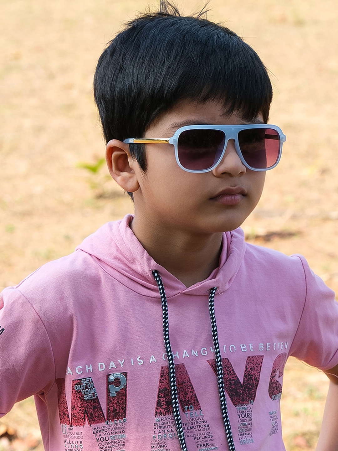 

DukieKooky Kids UV Protected Square Sunglasses DKSG362Q, Purple