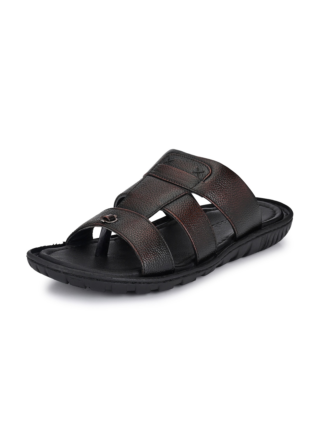 

Auserio Men Leather Comfort Sandals, Brown