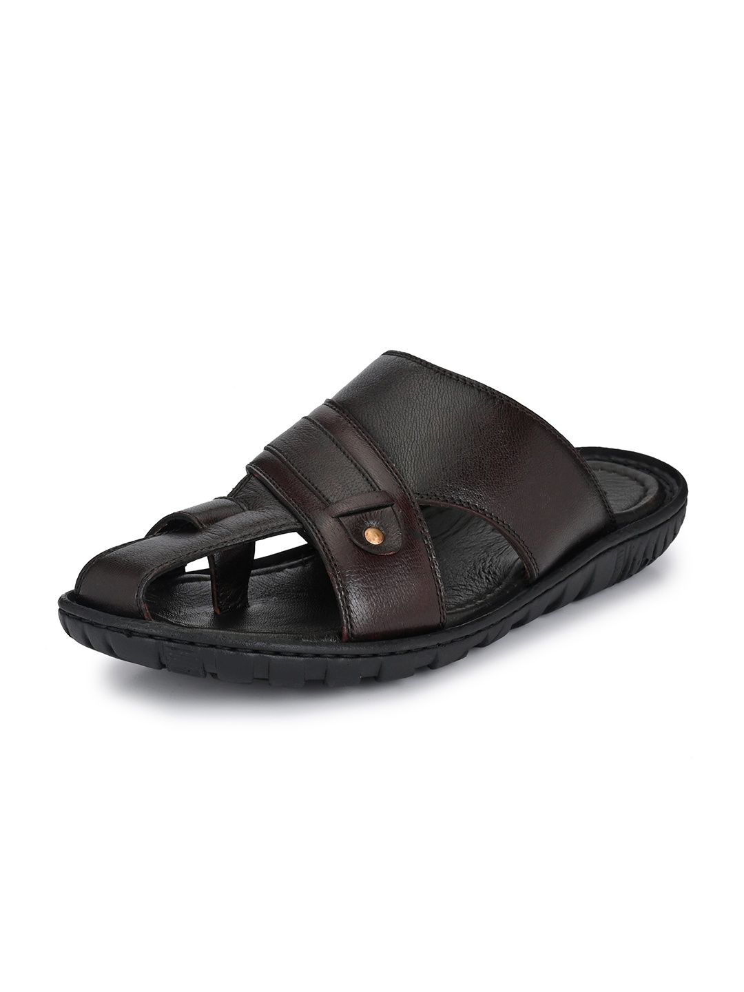 

Auserio Men Leather Comfort Sandals, Brown