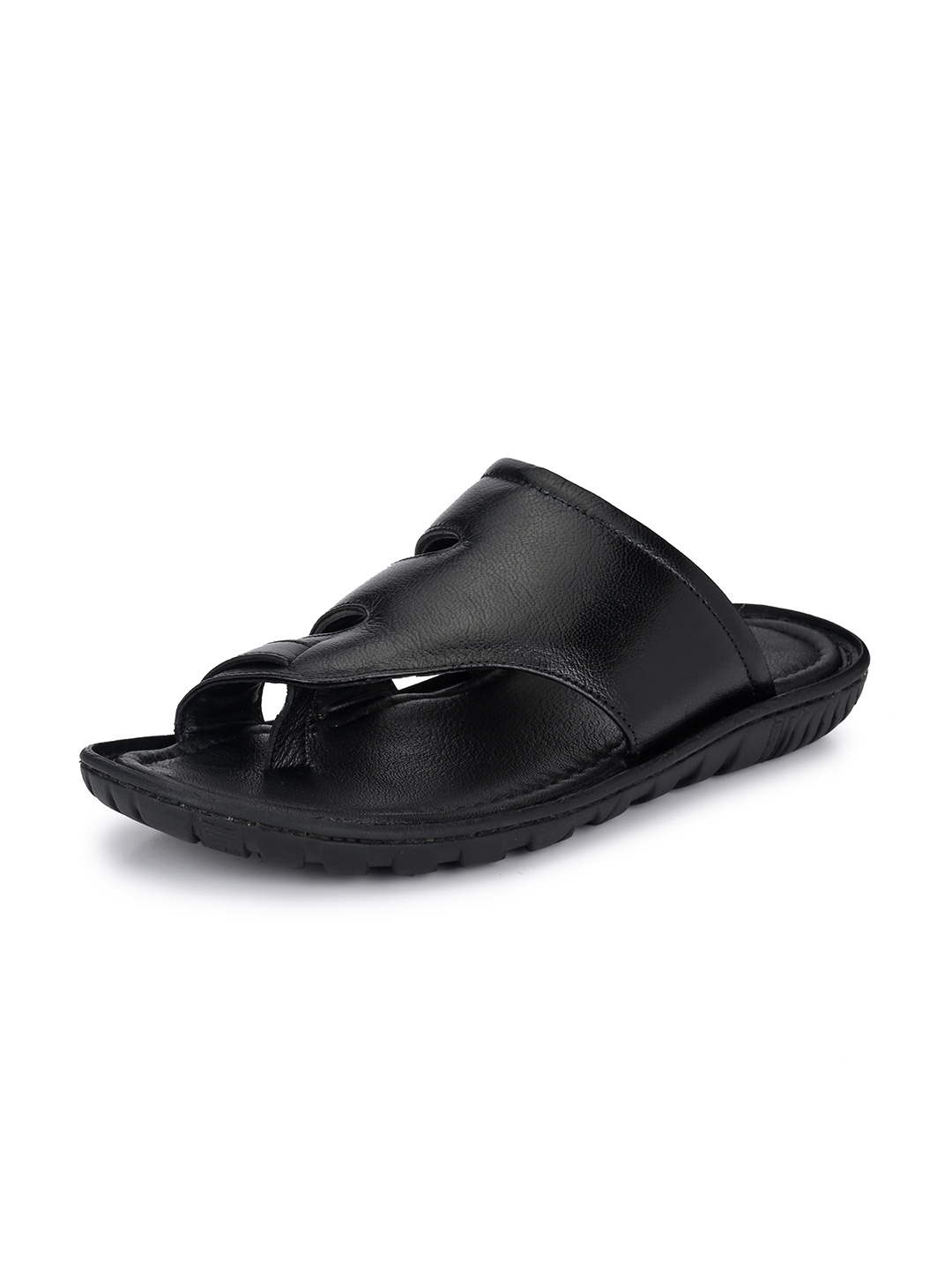 

Auserio Men Leather Comfort Sandals, Black