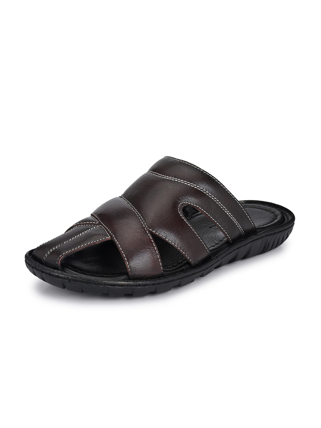 

Auserio Men Leather Comfort Sandals, Brown