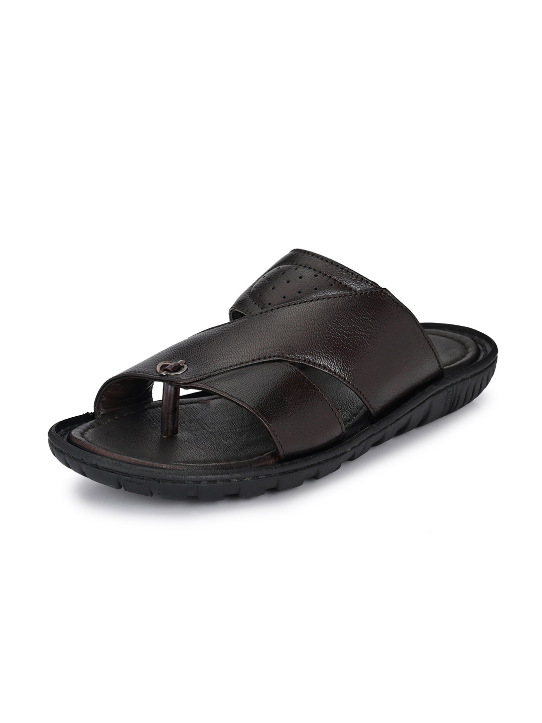 

Auserio Men Leather Comfort Sandal, Brown