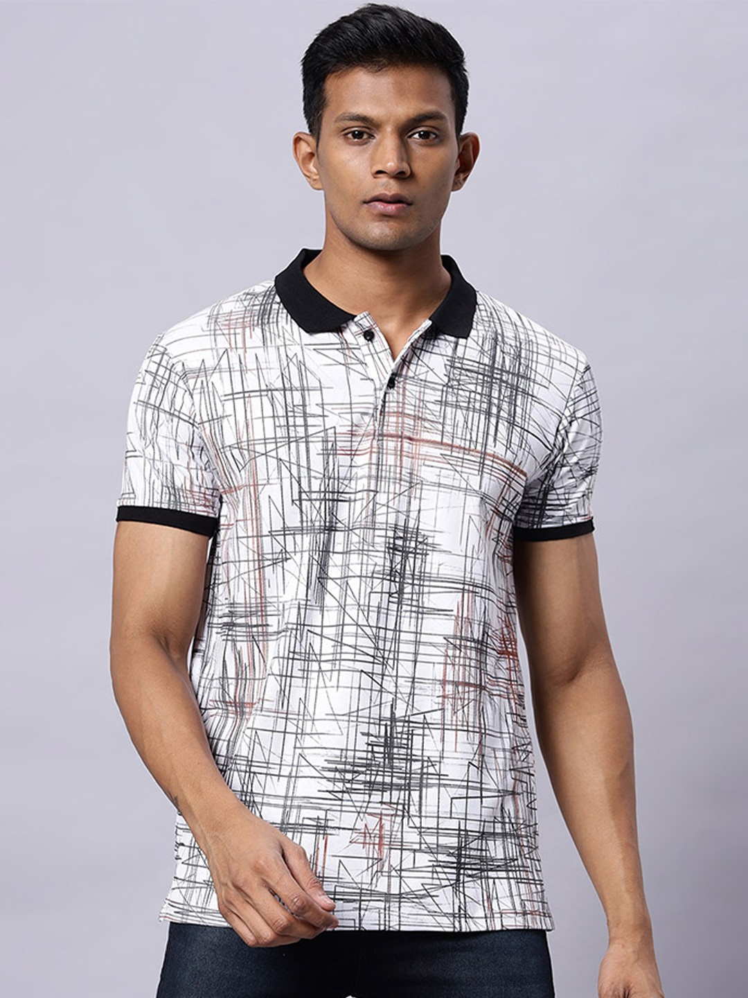 

Wear Your Opinion Men Graphic Printed Polo Collar Cotton T-shirt, White