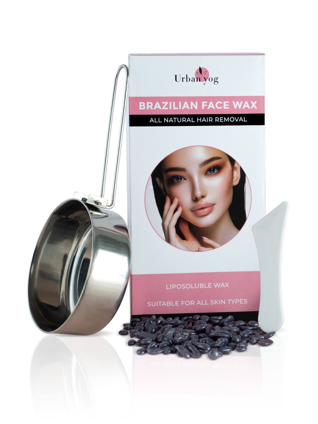 

URBANYOG Liposoluble Brazilian Face Wax - 100 g, Grey