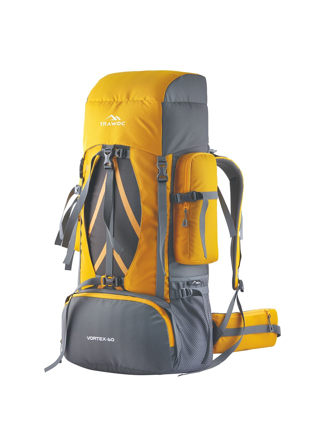 

TRAWOC VORTEX 60 Ltr Colourblocked Rucksacks, Yellow