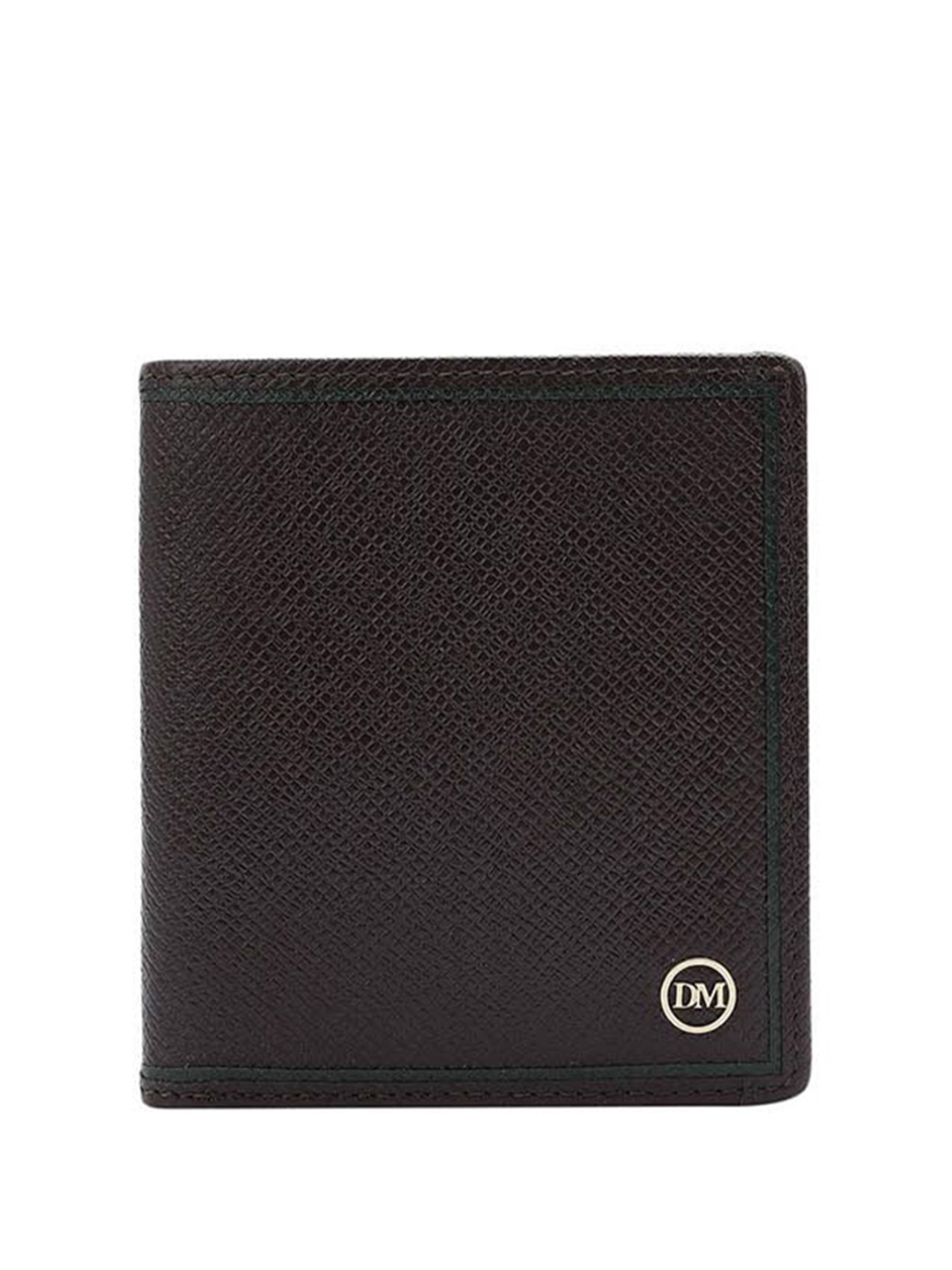 

Da Milano Men Textured Leather Two Fold Wallet, Brown