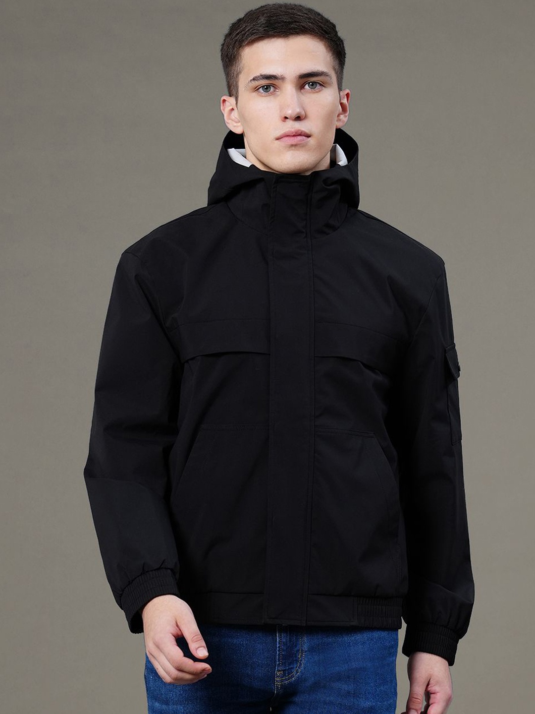 

Red Tape Men Solid Casual Jacket, Black