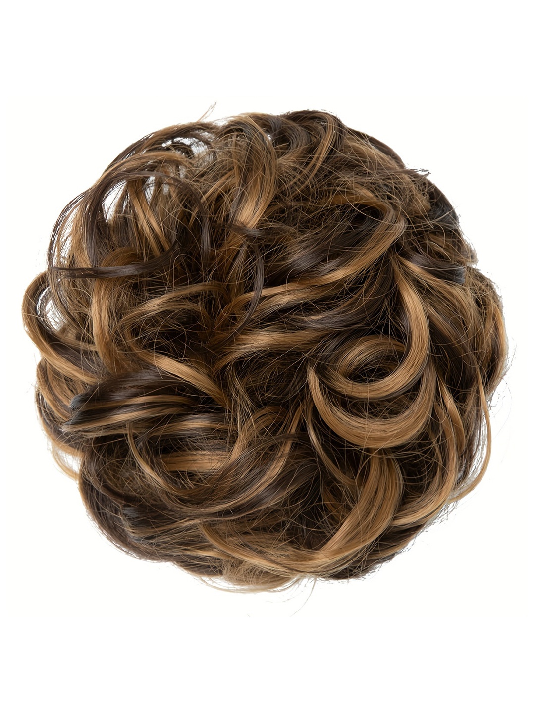 

CHRONEX Wavy Curly Messy Bun-Golden & Brown, Gold
