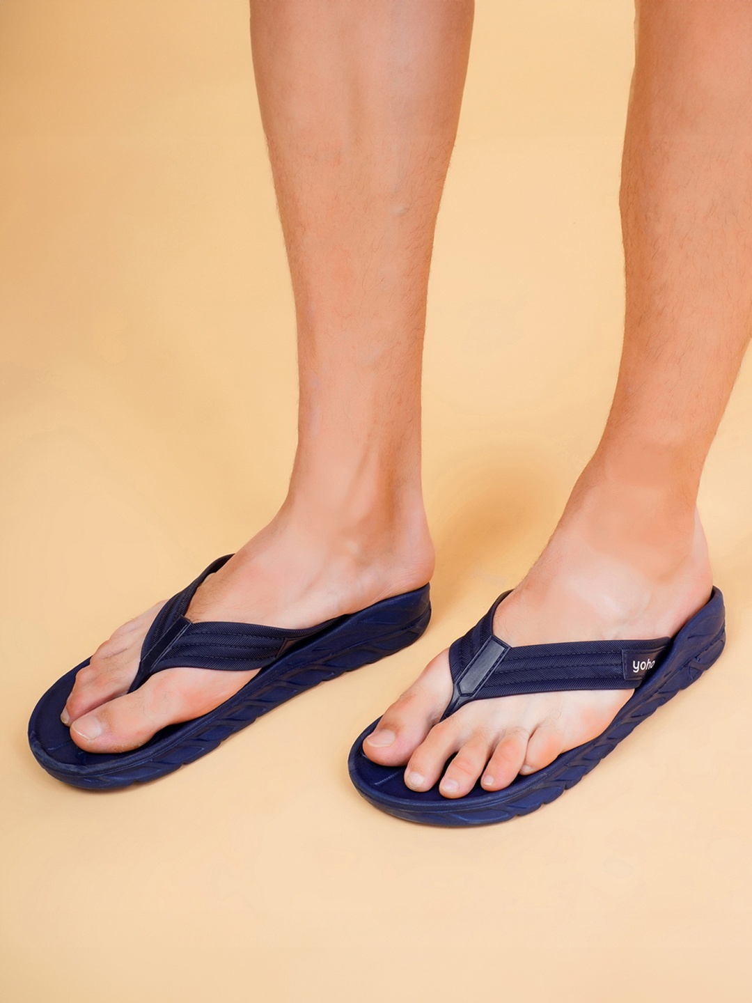 

yoho Men Cushion Lightweight Waterproof Orthopaedic Slipper, Navy blue
