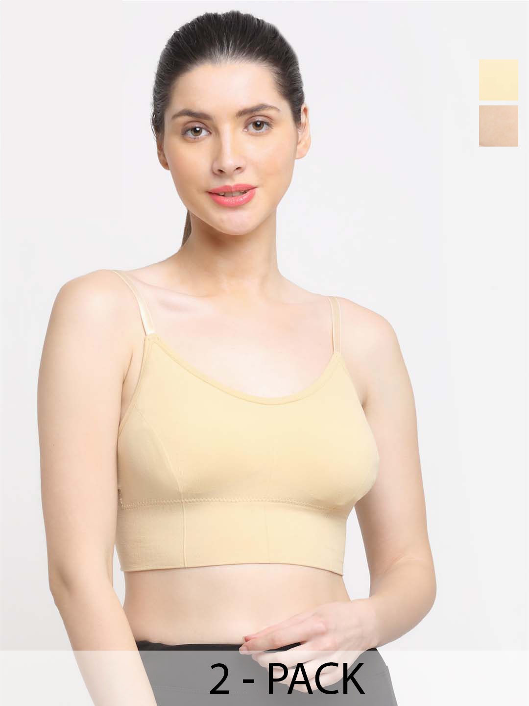 

Friskers Women Pack of 2 Full Coverage Lightly Padded Bra, Beige