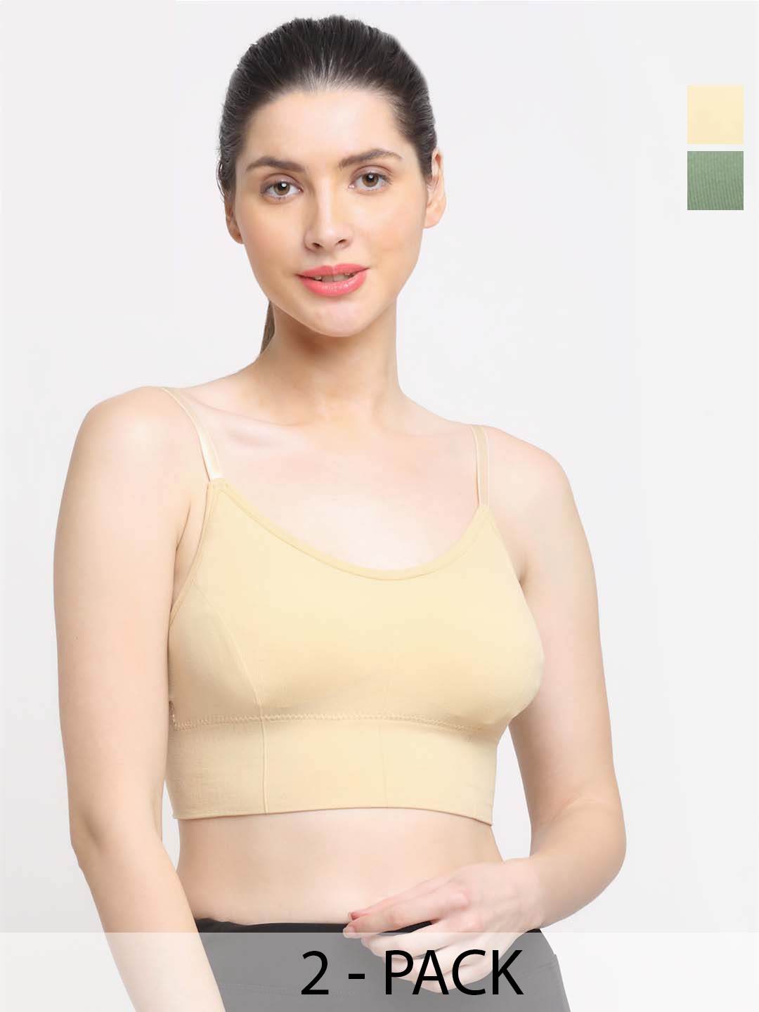 

Friskers Women Pack of 2 Full Coverage Lightly Padded Bra, Beige