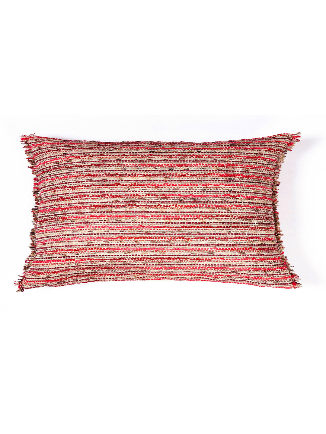 

ONSETHOMES Roadway Red & Beige Rectangle Cushion Covers