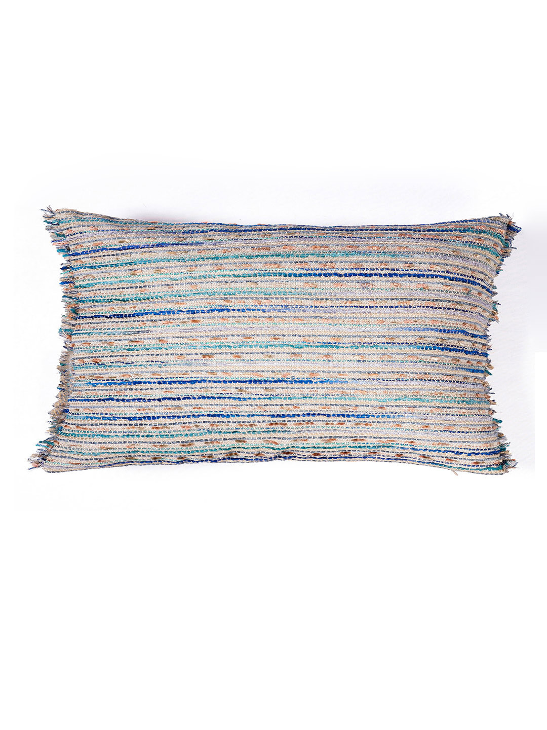 

ONSETHOMES Blue & Beige Self Design Textured Cushion Covers