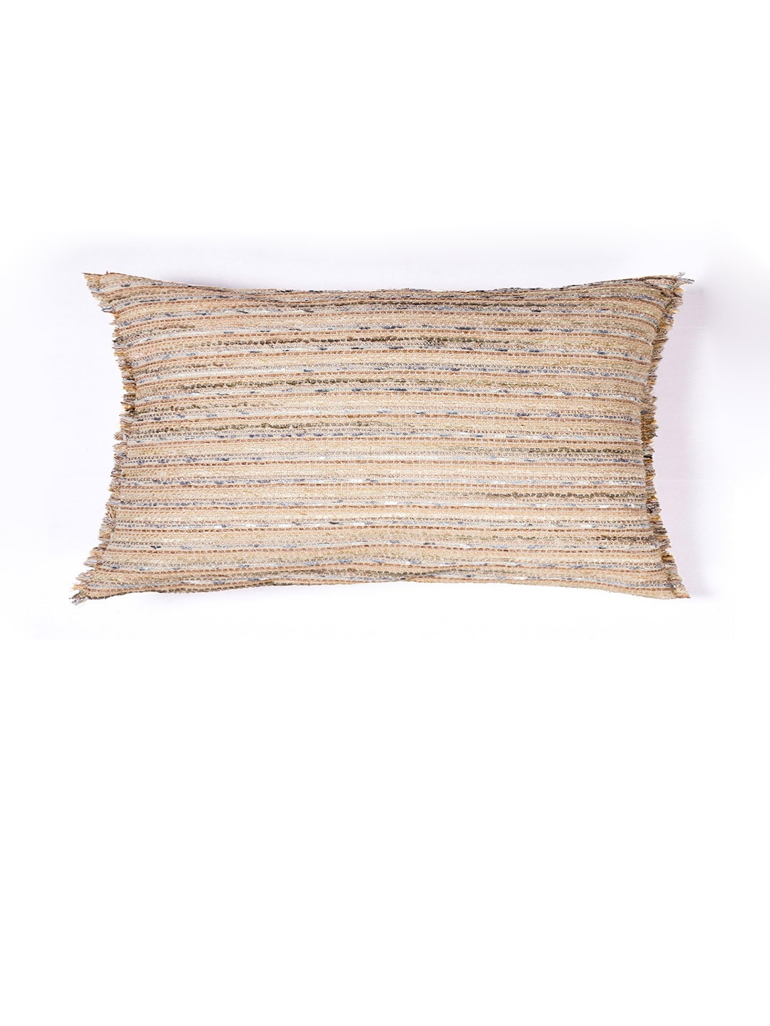 

ONSETHOMES Grey & Beige Self Design Textured Square Cushion Covers