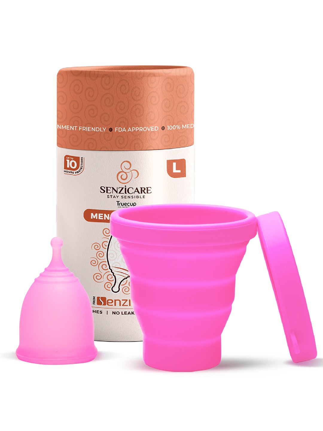 

Senzicare Truecup Reusable Mensural Cup With Cup Container-L, Pink