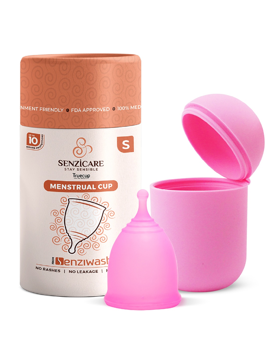 

Senzicare Truecup Reusable Mensural Cup With Sterilizer Case -S, Pink