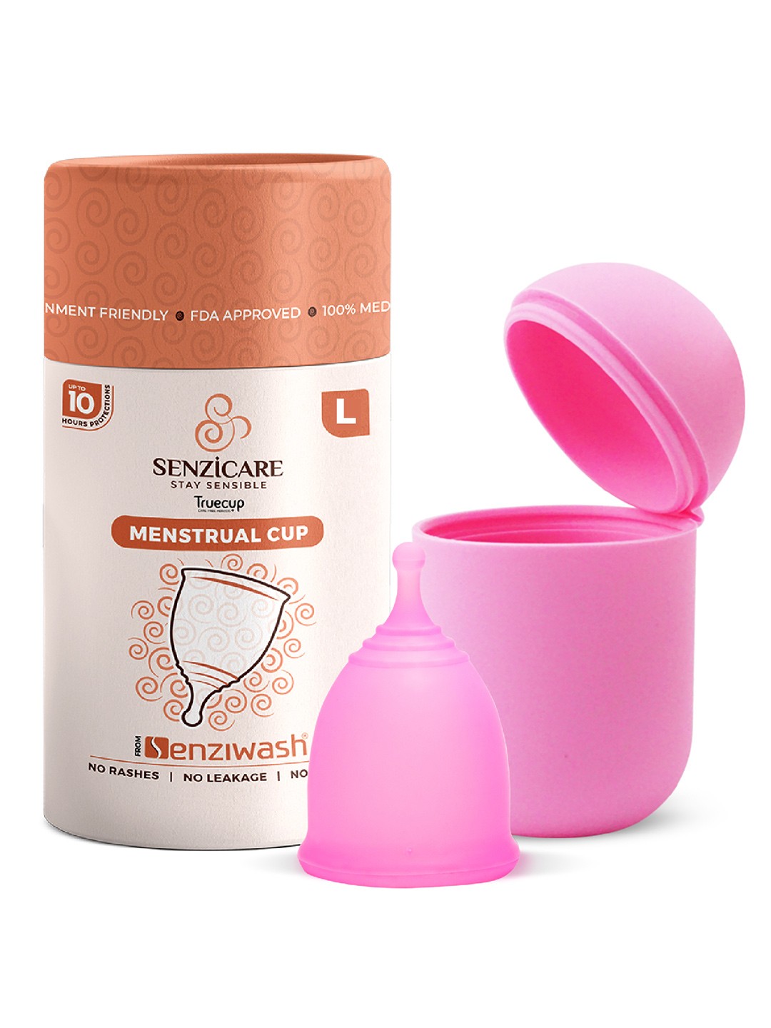 

Senzicare Truecup Reusable Mensural Cup With Sterilizer Case -L, Pink