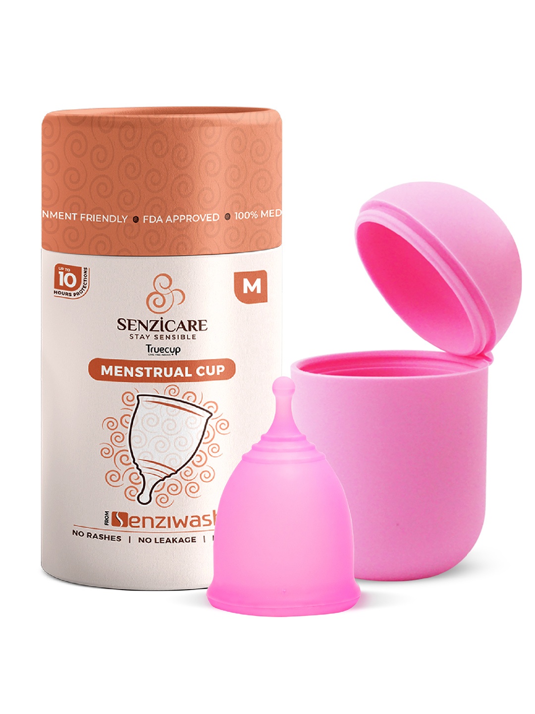 

Senzicare Truecup Reusable Mensural Cup With Sterilizer Case -M, Pink