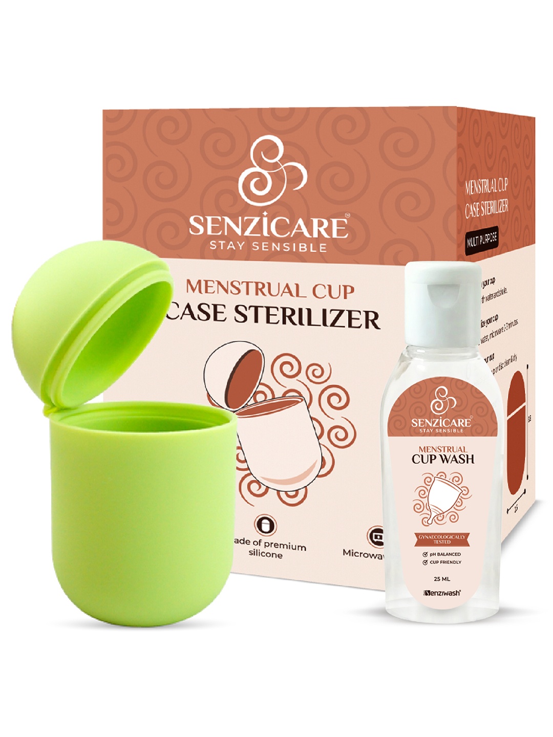 

Senzicare Set Of 2 Sterilizer & Menstural Cup Wash-25ml, Pink