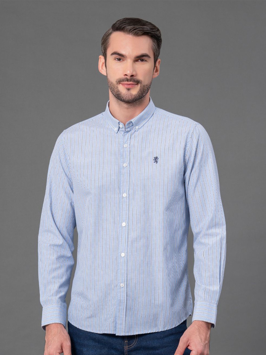 

Red Tape Men Checks Cotton Shirt, Blue