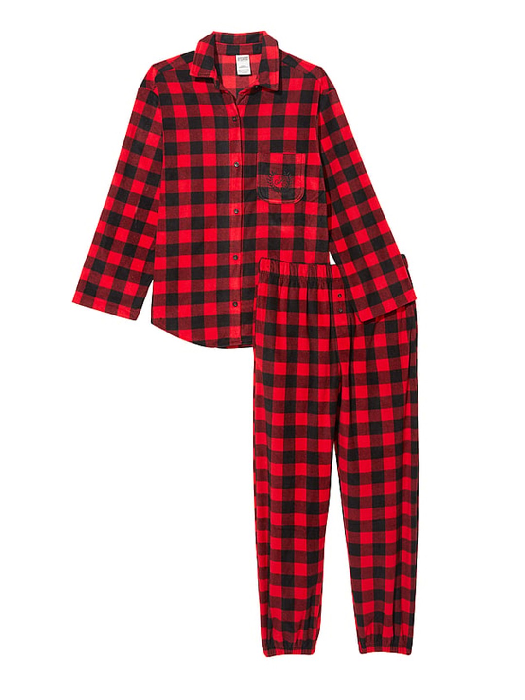

Victoria's Secret Women Checked Night suit, Black