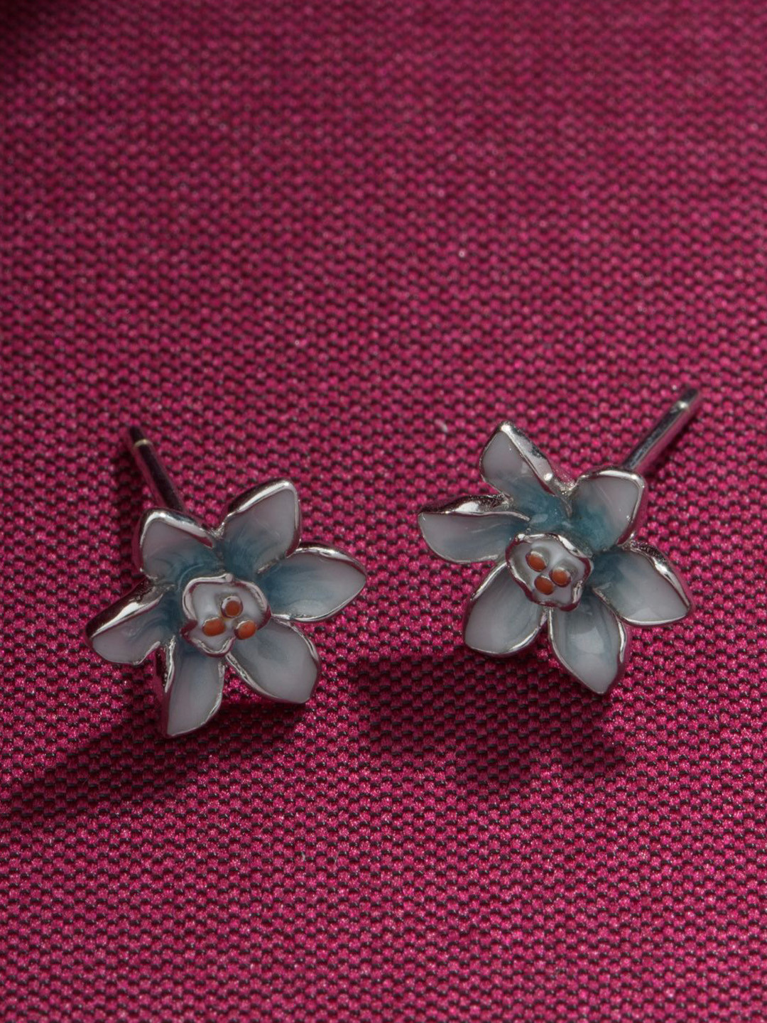

Gargi by P. N. Gadgil & Sons 925 Sterling Silver Contemporary American Diamond Studs
