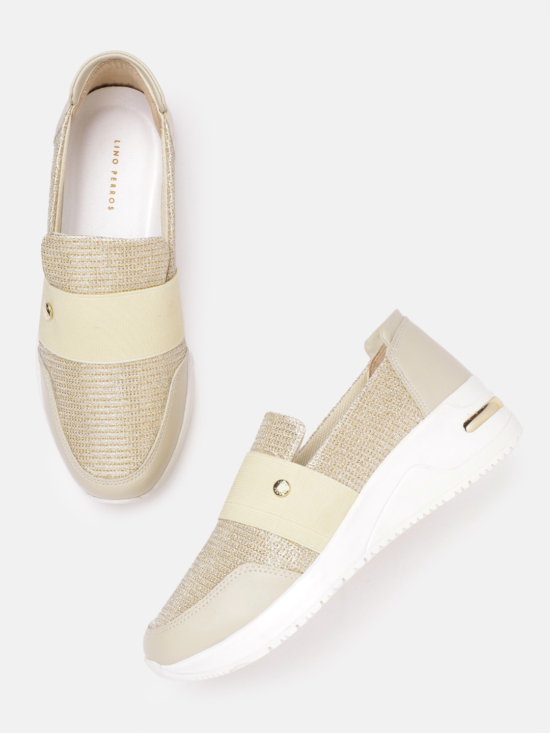 

Lino Perros Women Slip-On Sneakers, Gold
