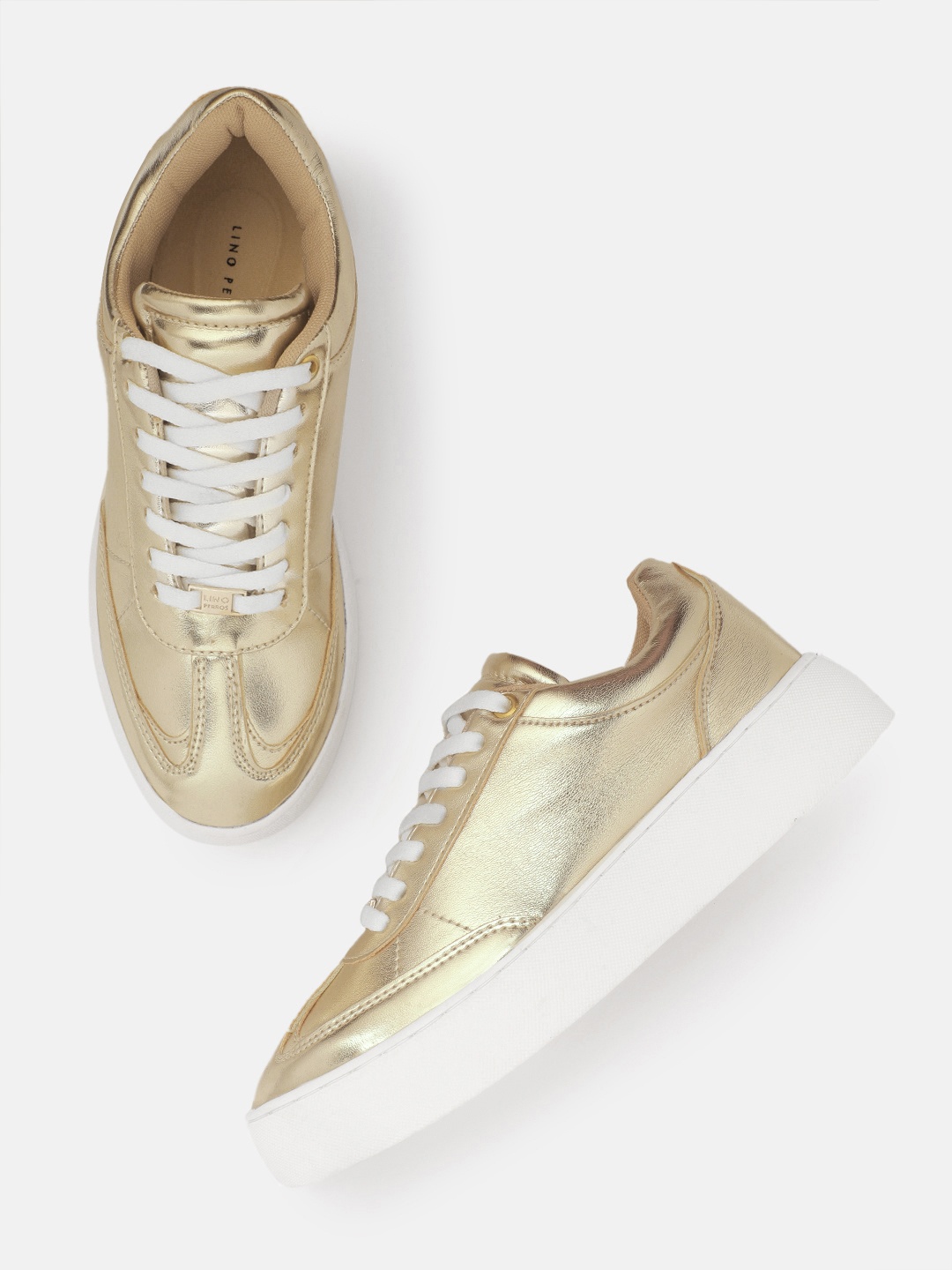 

Lino Perros Women Flatforms Sneakers, Gold