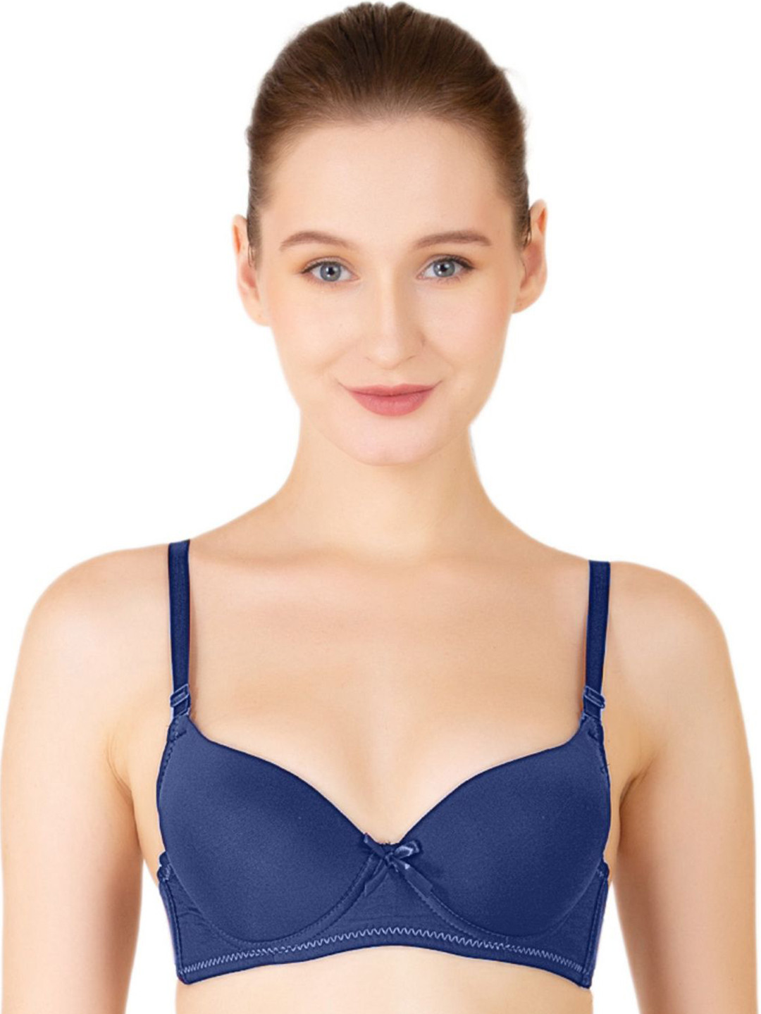 

Luella Medium Coverage Underwired Push-Up Bra, Navy blue
