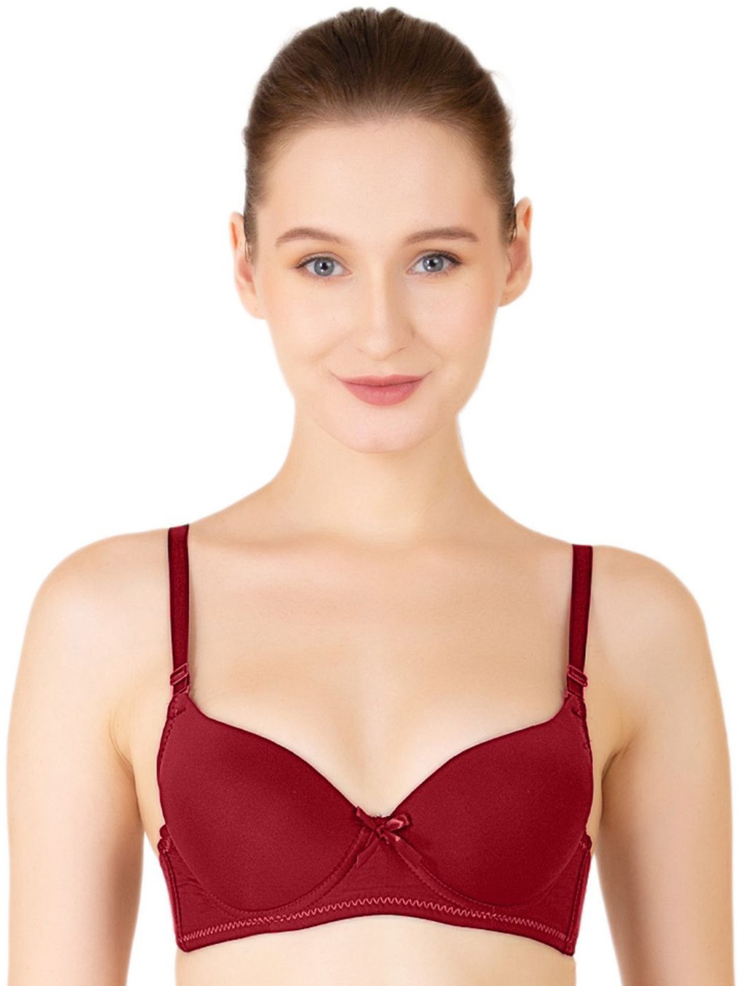 

Luella Medium Coverage Underwired Push Up Bra, Maroon