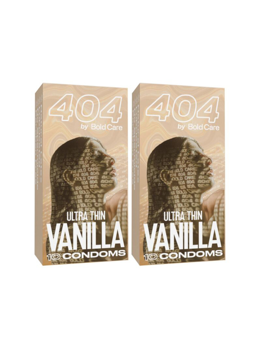 

Bold Care Set Of 2 404 Ultra Thin Vanilla Flavored Condoms-10 Units Each, Cream