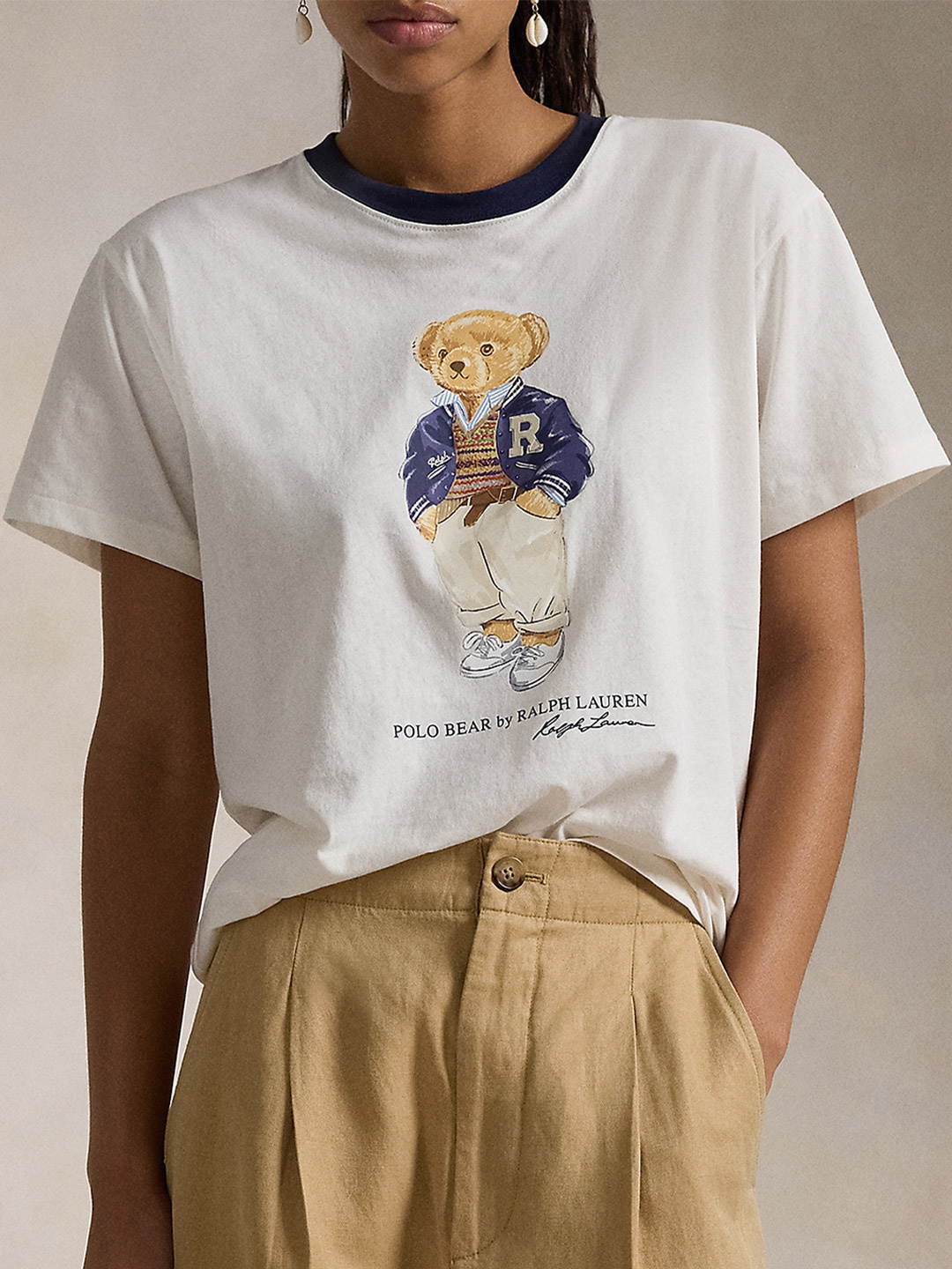 

Polo Ralph Lauren Polo Bear Printed Cotton Jersey Tee, White