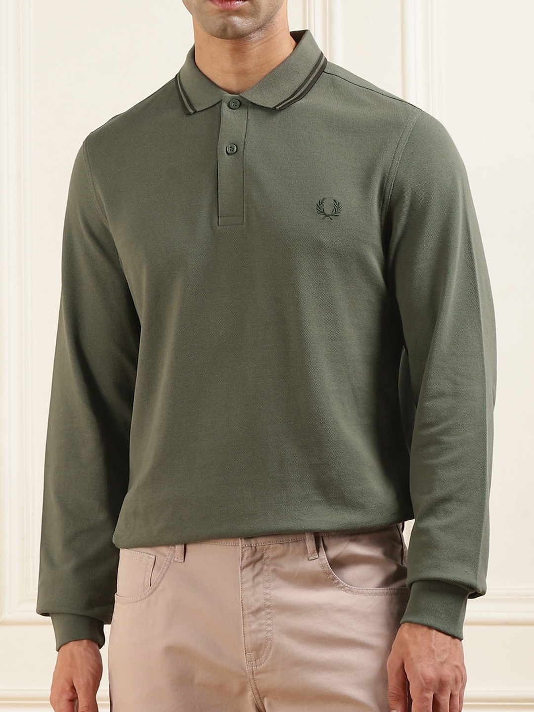 

Fred Perry Men Polo Collar T-shirt, Green