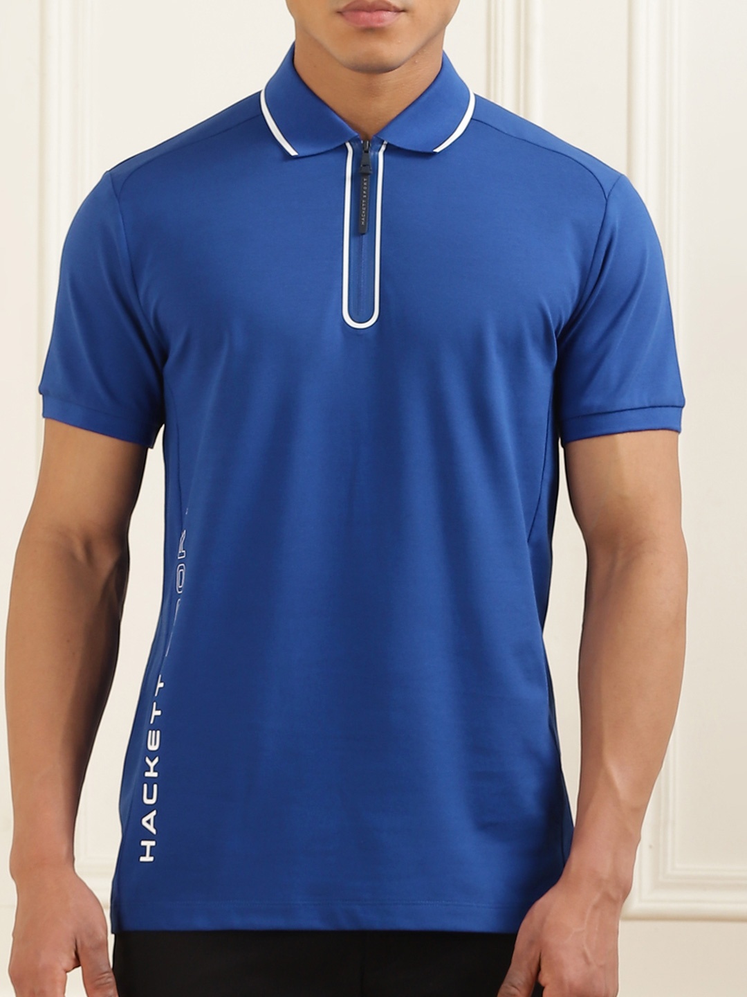 

HACKETT LONDON Men Polo Collar Pockets T-shirt, Blue