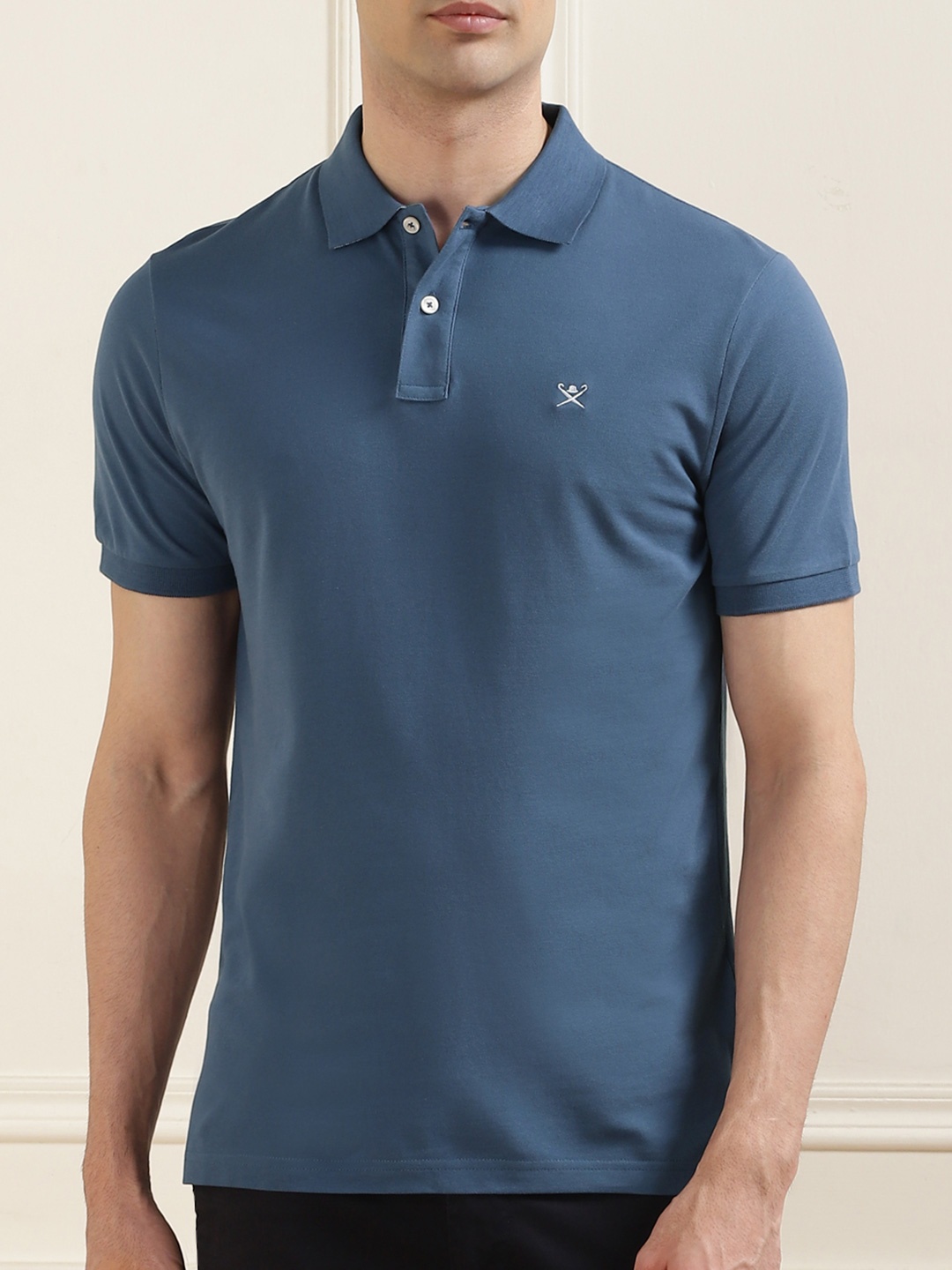 

HACKETT LONDON Men Polo Collar Pockets T-shirt, Blue