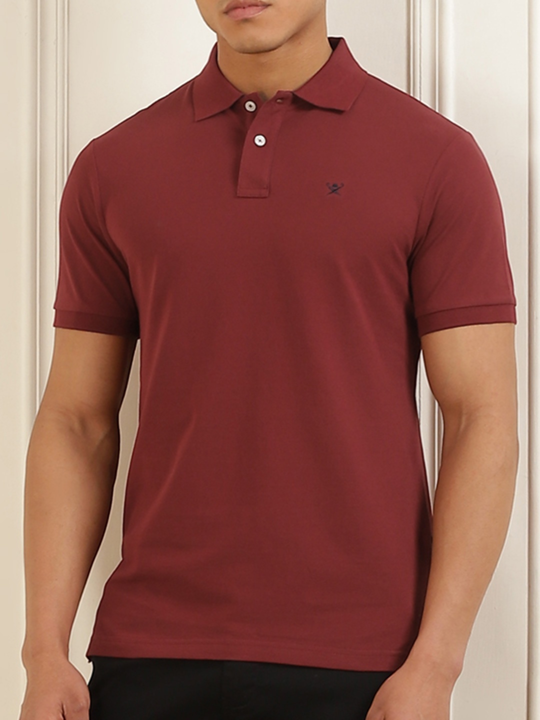 

HACKETT LONDON Men Polo Collar T-shirt, Red