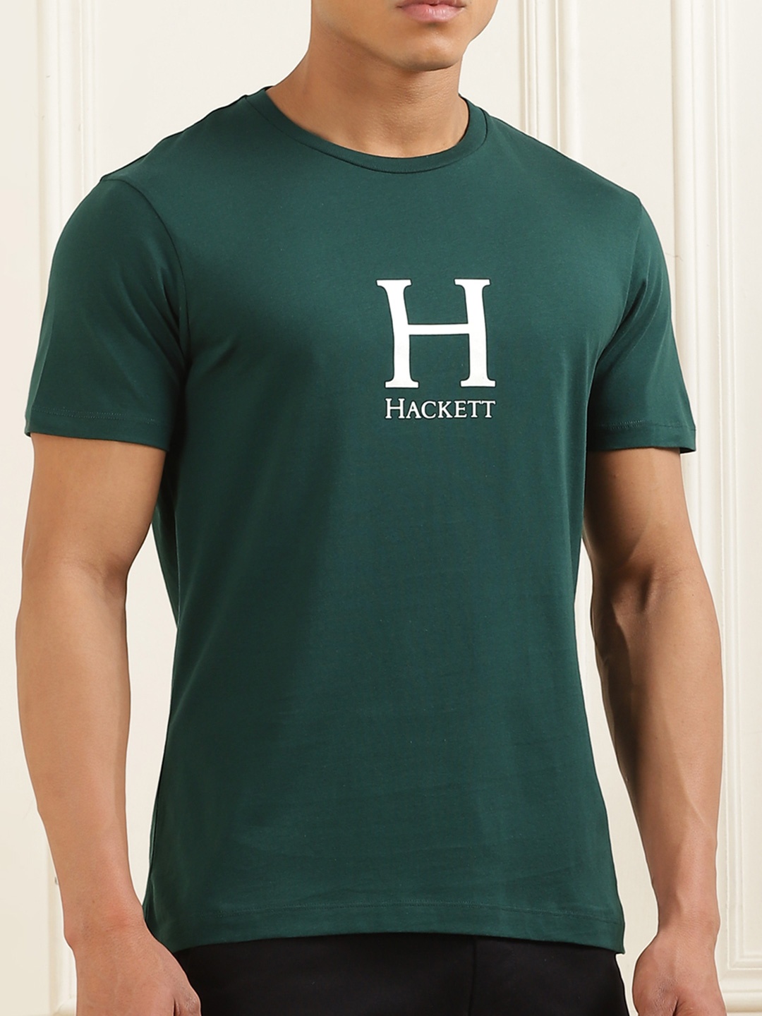 

HACKETT LONDON Men Printed Pockets T-shirt, Green