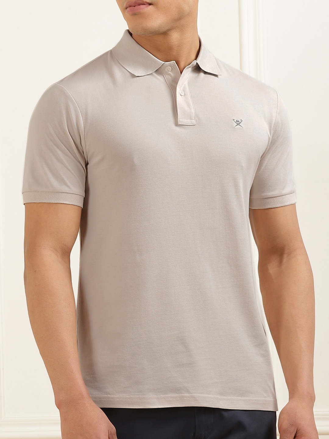 

HACKETT LONDON Men Polo Collar T-shirt, Beige