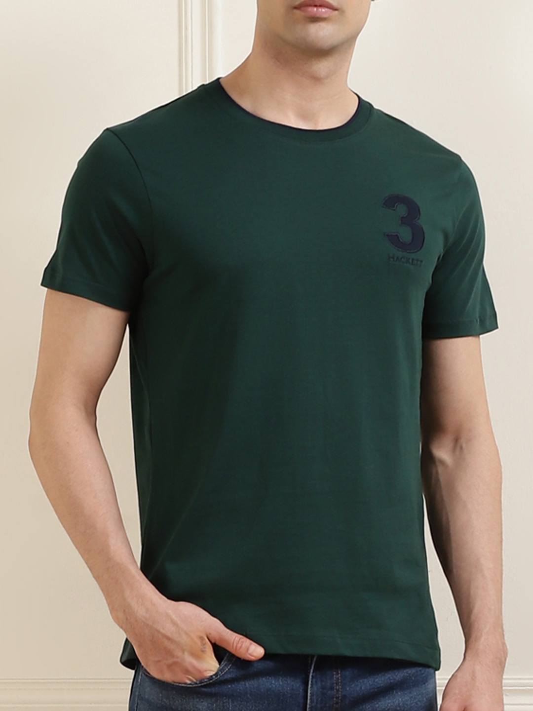 

HACKETT LONDON Men Applique T-shirt, Green