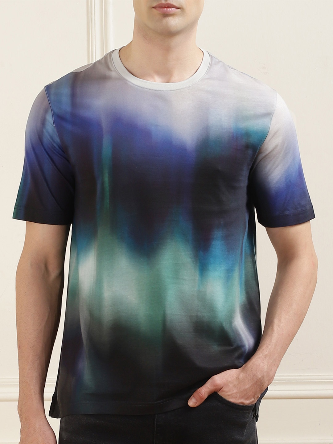

Ted Baker Men Printed Pockets T-shirt, Blue