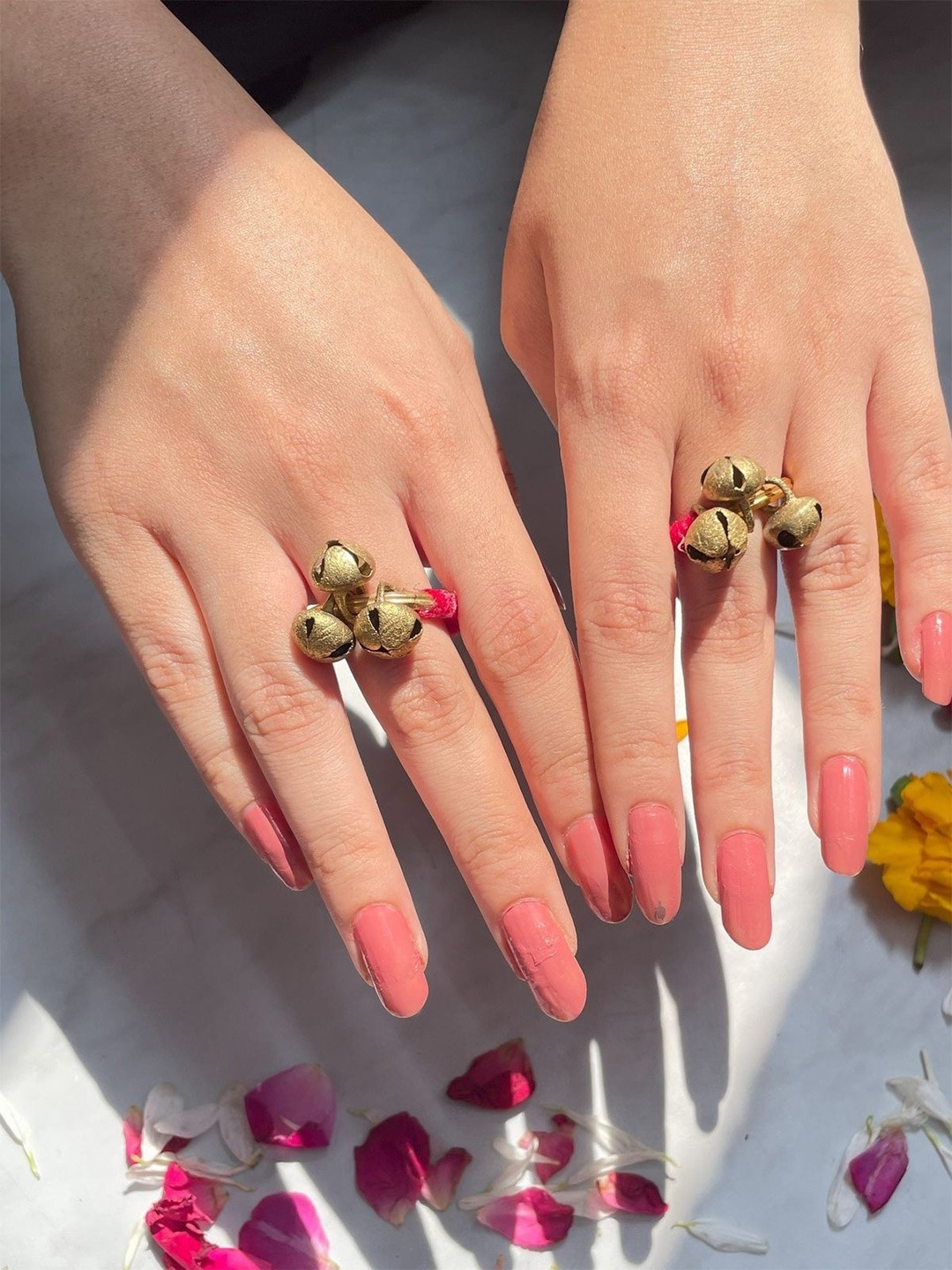 

ISHKAARA Gold-Plated Aarti Ring With Musical Sound Finger Ring