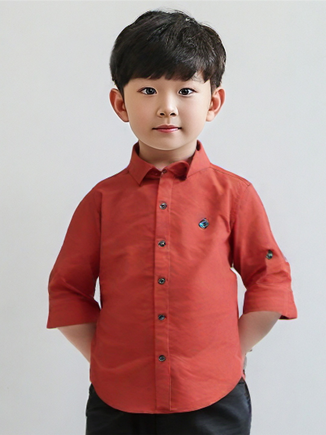

MashUp Boys Classic Opaque Casual Shirt, Rust