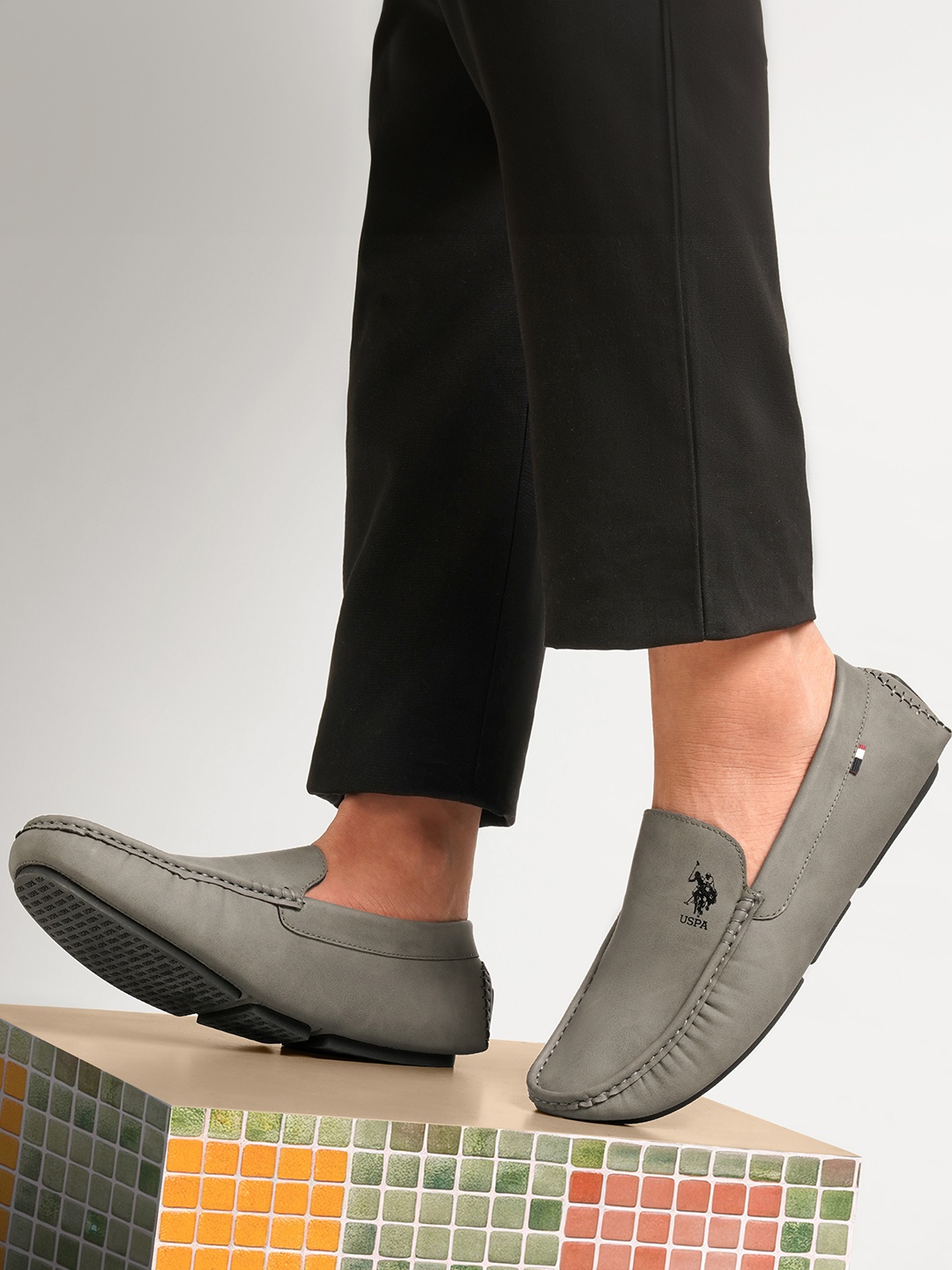 

U.S. Polo Assn. Men AARON 5.0 Loafers, Grey