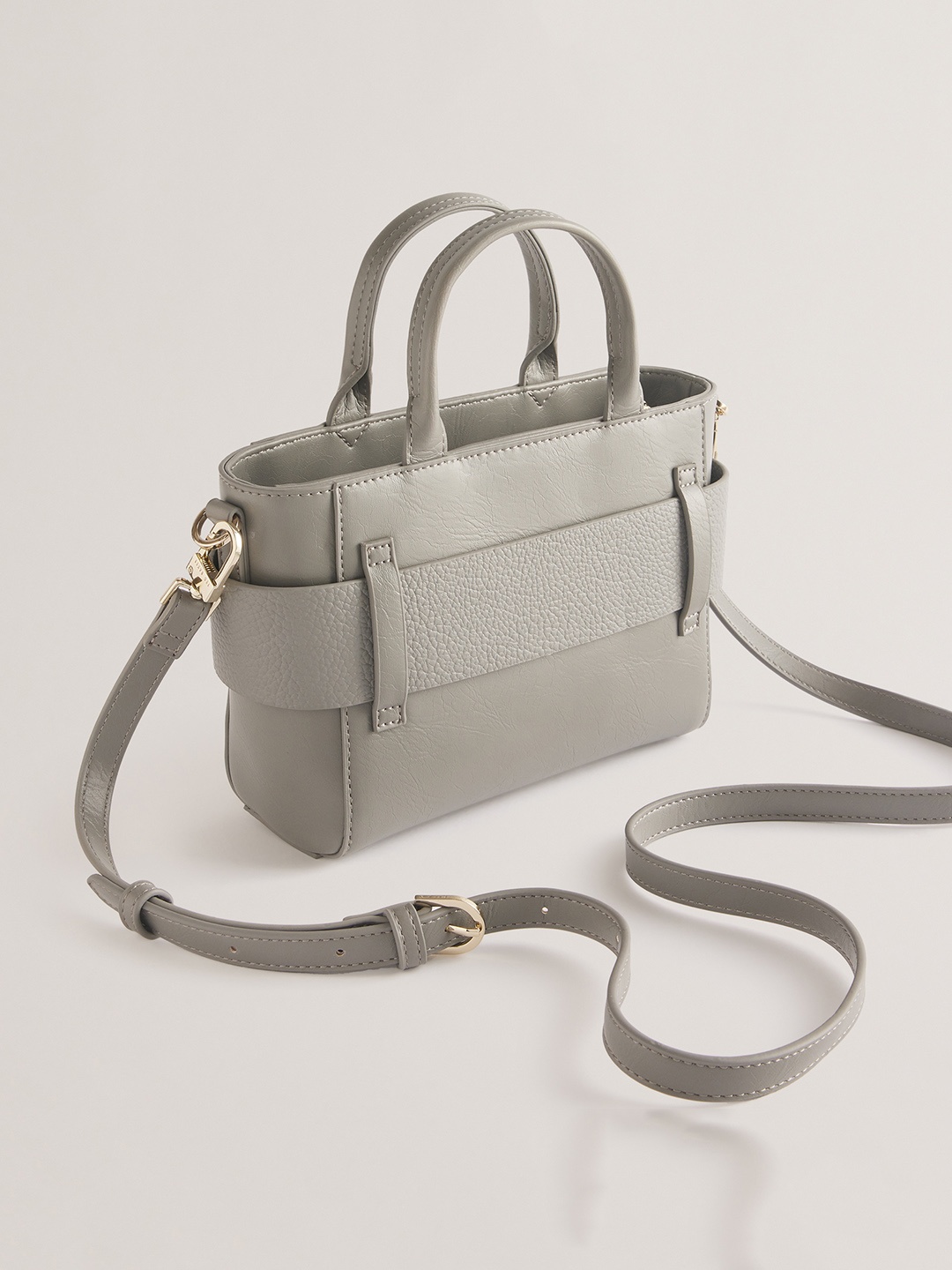 

Ted Baker PU Structured Sling Bag with Bow Detail, Grey