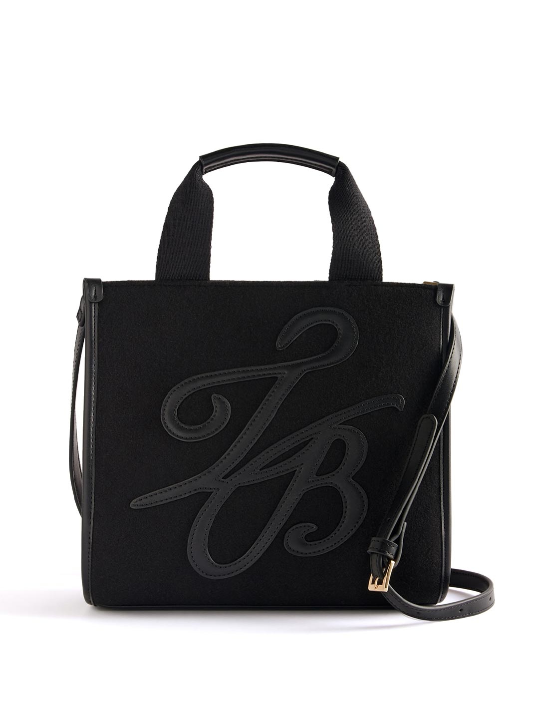 

Ted Baker Structured Satchel with Applique, Black