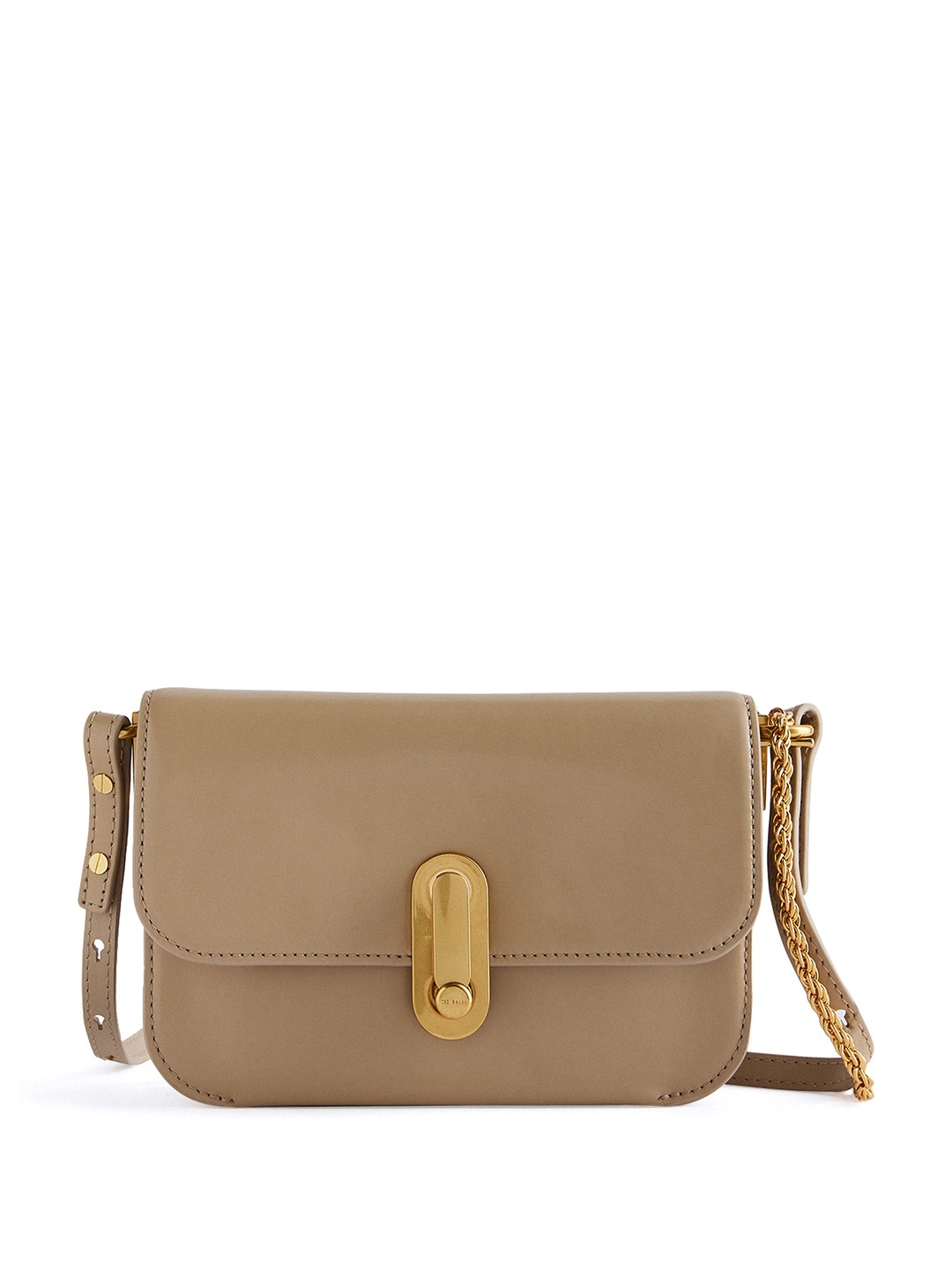 

Ted Baker Leather Structured Sling Bag, Beige